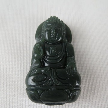 天然和田青玉彌陀項鍊#1515