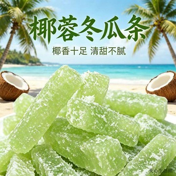 在臺有貨🌈爆款🌈椰蓉冬瓜條糖獨家新款椰香冬瓜丁冬瓜糖休閒零食休閒零食