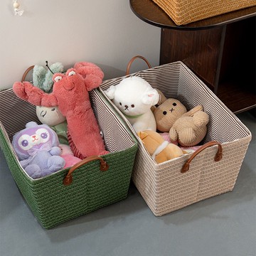 免運 可開票  日式收納筐大號可折疊家用簡約仿草編衣物臟衣籃零食玩具儲物筐