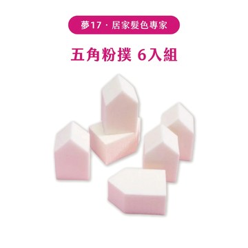 SBR完美裸肌 五角粉撲 6入組 拋棄式 粉撲 乾濕兩用 滿199出貨