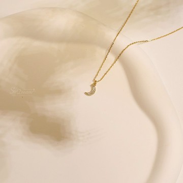 little moon鎖骨項鍊 月亮項鍊 月亮鎖骨鍊