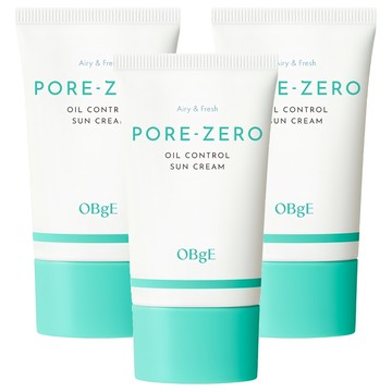 OBgE 台灣公司貨 控油清爽防曬乳  3個  50ml