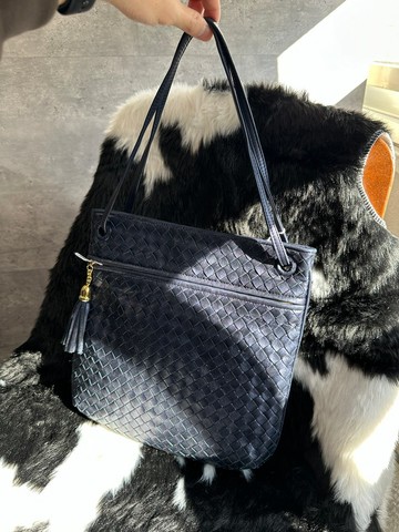 中古包 Bottega Veneta 葆蝶家 Intrecciato 黑色編織托特包