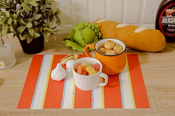 美式風格質感皮革餐墊 餐桌墊防水防油 隔熱餐墊