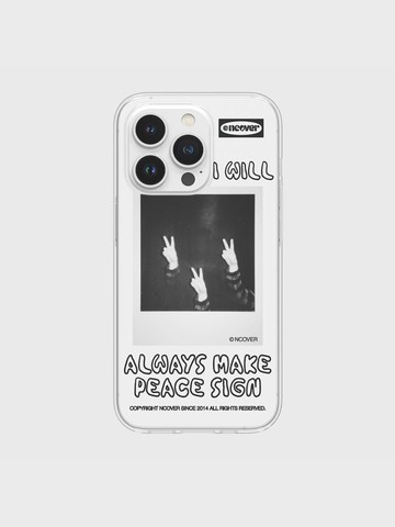 PEACE SIGN CASE (Jelly) [CLEAR]