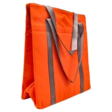 E.City 保溫保冷購物收納袋 尺寸27.5*24*12.5cm 材質牛津布保溫鋁膜  亮橘色