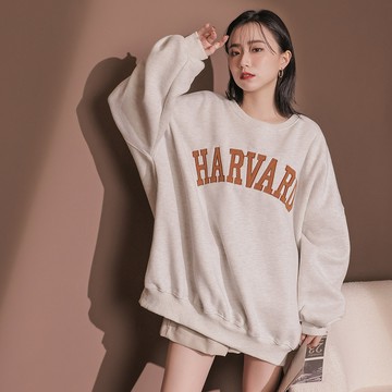 糖果撞色大學T恤-淺灰【KT222864】