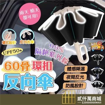 好物強推 60骨自動扣環傘 環扣自動傘 60骨雨傘 勾勾傘 摺疊傘 晴雨傘 遮陽傘 雨傘 大雨傘 防風傘 扣環雨傘