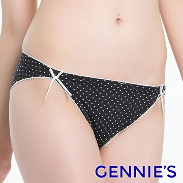 Gennies奇妮 愛俏Mi系列 孕婦低腰內褲-魔幻黑(GB36)