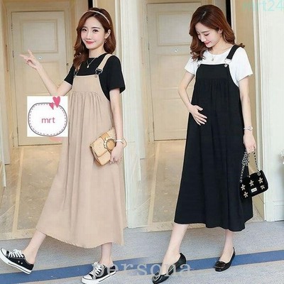 二点セットtシャツワンピースマタニティウェアママ服妊婦服夏新作産前産後無地かわいいカジュアルゆったりトップスシンプル半袖biu 通販 Lineポイント最大get Lineショッピング