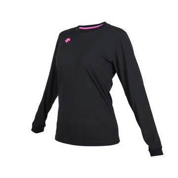 DESCENTE 女長袖圓領T恤-運動 慢跑 路跑 上衣 訓練 迪桑特