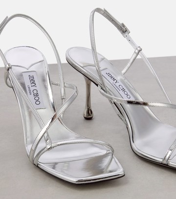 Jimmy Choo Etana 80 metallic leather sandals