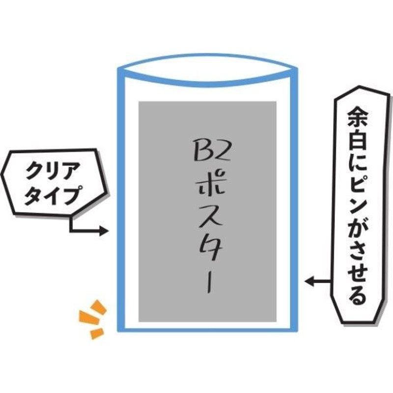 ポスター保護カバー Ｂ2サイズ対応 76×53cm 2枚入 (100円ショップ 100円均一 100均一 100均) | LINEショッピング