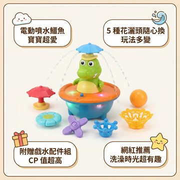 現貨隔日達洗澡電動鱷魚戲水噴水球寶寶洗澡戲水玩具洗澡噴頭洗澡噴泉安靜噴泉玩具洗澡噴泉洗澡玩具洗澡鰐魚噴泉鰐魚多玩法洗澡