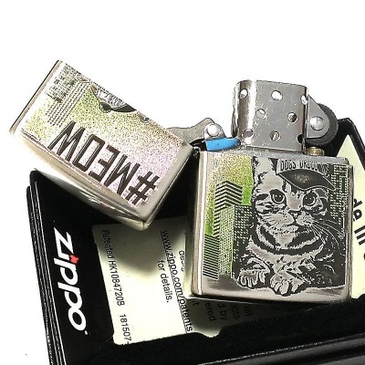 ジッポ ライター ねこ ニャーキャット ZIPPO 猫 かわいい キャップ