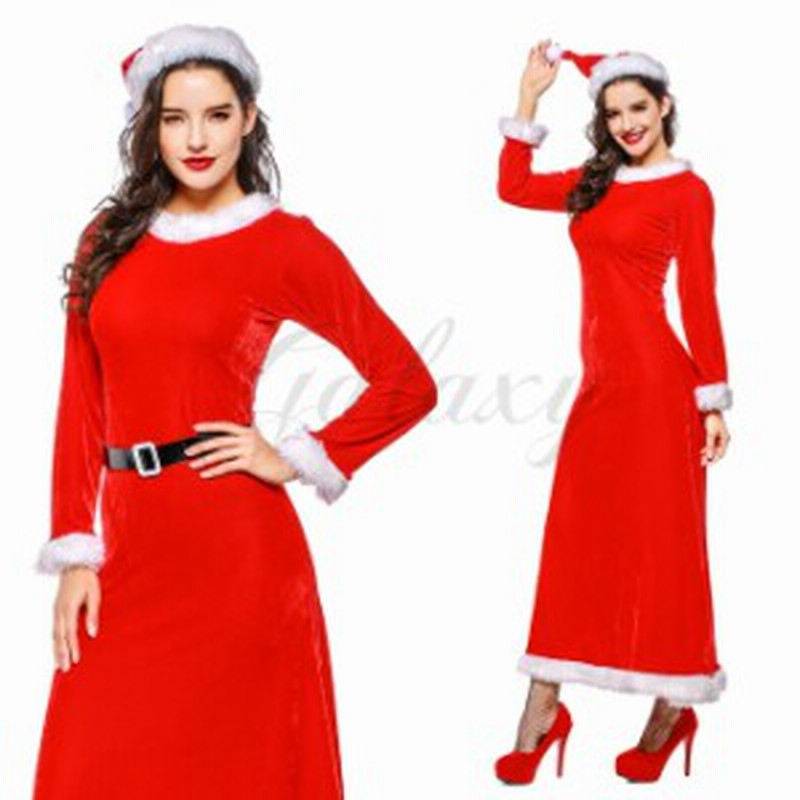 クリスマス サンタ Xmas サンタクロース 可愛い ワンピース 帽子付き 定番 コスプレ衣装 Pssd1003 通販 Lineポイント最大1 0 Get Lineショッピング