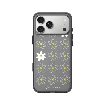 iPhone 17 Pro Max Clear (相機按鈕) 酷墨灰 - MacaronToe 馬卡龍腳趾 - 小花生氣了 Angry Flowers