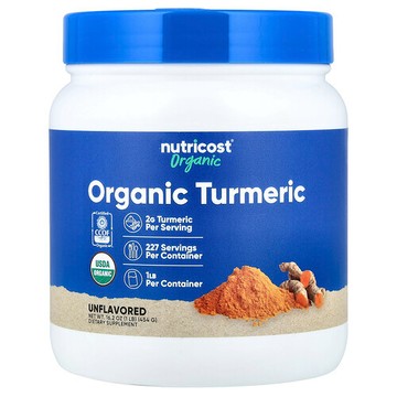 Nutricost, 有機薑黃粉，原味，16 盎司（454 克）