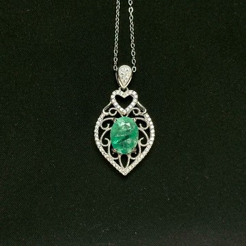 度母之愛 | 贊比亞/尚比亞 祖母綠 滋養系 珠寶級 天然寶石項鍊 E18-70