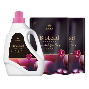 《台塑生醫》BioLead經典香氛洗衣精 紅粉佳人*(1瓶+2包)