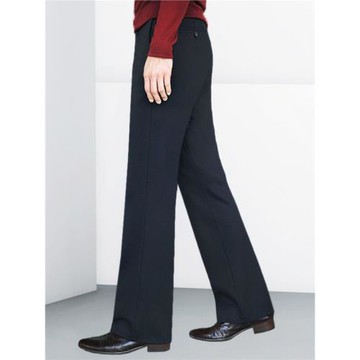 高級感彈力微喇叭褲男垂感免燙闊腿西褲潮流商務男士直筒休閑褲子