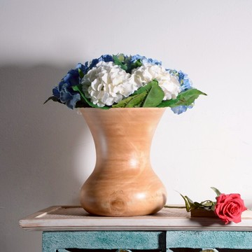 北歐裝飾花瓶實木桌面干花花器擺件創異家居裝飾品樣板房插花花瓶