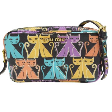 MIU MIU 繆繆 多種顏色 帆布 Cat 肩背包 5NF011 【二手名牌BRAND OFF】