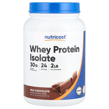 Nutricost, 分離乳清蛋白，牛奶巧克力味，2 磅（907 克）