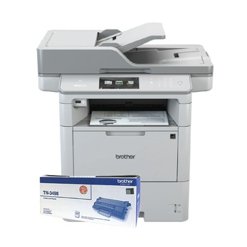 brother mfc-l6900dw 商用黑白雷射旗艦印表機 搭一支tn-3498原廠碳粉匣