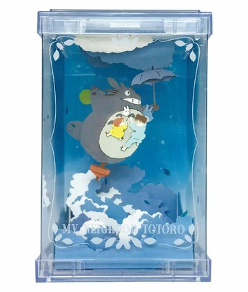 真愛日本 立體紙劇場 附展示盒 月夜下散步 龍貓totoro 宮崎駿 吉卜力 PAPER THEATER 立體模型