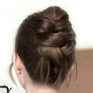 丸子頭假髮一體成型花苞頭盤髮神器氣質蓬鬆髮包增髮後腦勺假髮抓夾
