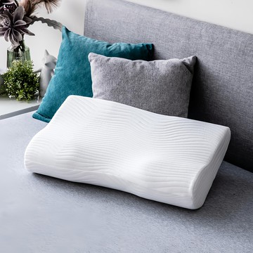 HOLA 和樂家居 防螨抗菌記憶枕  正側兩用型 白色  35 x 61 x 10/13cm  1個