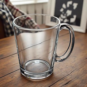 2025新款透明麗尊玻璃杯帶把手水杯咖啡杯子家用食品級男士耐高溫