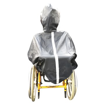 感恩使者 輪椅用雨衣 無袖設計 ZHCN173  黑色  151 x 122cm  1件