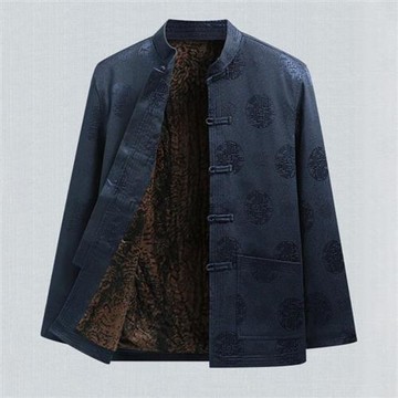 【巴黎精品】現貨+預購 新中式唐裝外套中國風襯衫長袖上衣夾克休閒男裝-加絨千禧男外套9色a1kr49