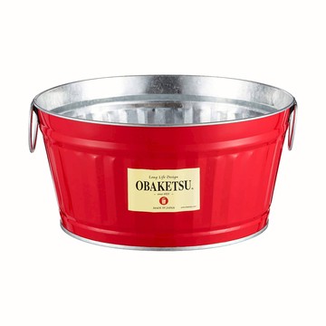 日本 OBAKETSU 手工製多功能迷你桶 7.5L(兩入組)紅色兩入組