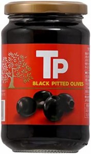 TP ブラックオリーブ 340g ×12個 瓶 スペイン産 種抜き 塩漬け オヒブランカ種
