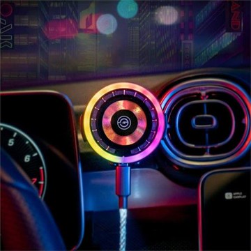 潮流時尚磁吸車充汽車手機支架車載無線充電器炫酷黑科技感強磁吸