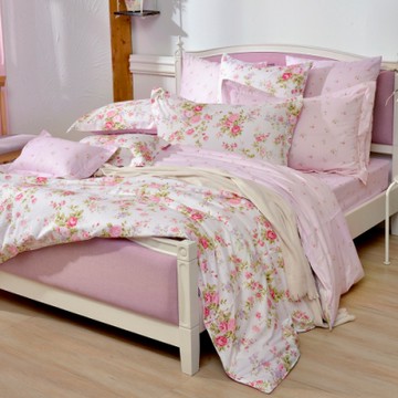 【Great Living格蕾寢飾】義大利La Belle 花宴綻放 雙人 天絲舖棉防蹣抗菌吸濕排汗 四季兩用被