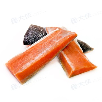 〖雙周特賣〗屁屁鮭魚/鮭魚尾段清肉(70g/包)#帶皮去鱗刺-2F4B【魚大俠】FH395