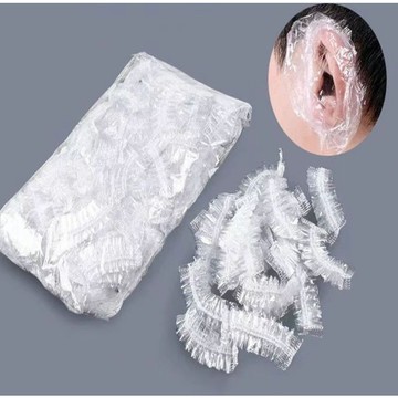 台灣出貨【(單入)一次性防水透明耳套】鬆緊耳套 中耳炎 美髮染髮 耳蓋洗頭護耳罩 沐浴防水 保護耳朵 耳朵照護