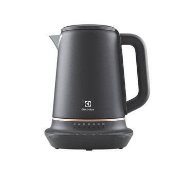 【Electrolux 伊萊克斯】主廚系列不鏽鋼溫控電茶壺(E7EK1-60BP) 1.7公升/可拆式壺口濾網