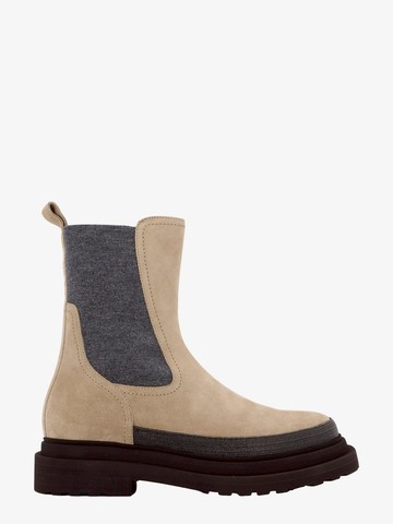 Suede ankle boots with precious contour - BRUNELLO CUCINELLI - gender_Woman