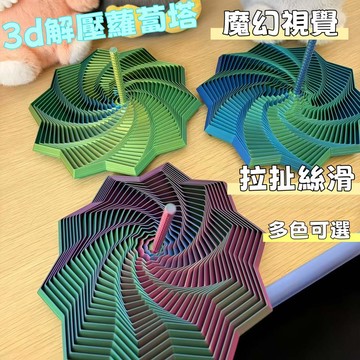 台灣出貨🏆 3D打印旋轉蘿蔔塔 幾何立體舒壓螺旋塔 3d蘿蔔塔 魔幻視覺蘿蔔塔 3D打印解壓玩具 舒壓神器 解壓玩具
