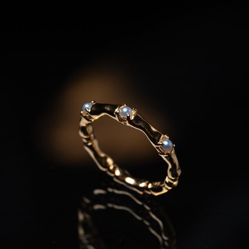 【神秘星象學:神話之戒】雙子座 l 珍珠925純銀厚鍍18k真金戒指