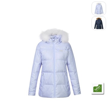 【FILA】女性 GOLF 高爾夫 超潑水機能 羽絨外套-淺紫 5JKY-6134-VT
