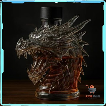 龍頭玻璃瓶 個性玻璃瓶 威士忌酒瓶 趣味酒瓶 釀酒瓶  造型玻璃瓶 造型酒瓶 忌醒酒器 個性創意威士忌酒瓶 家裝擺件