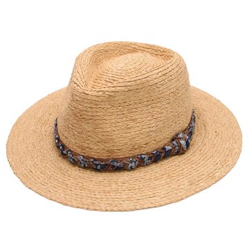 拉菲草帽男士巴拿馬帽子女士防曬遮陽禮帽爵士帽沙灘草編寬檐平檐