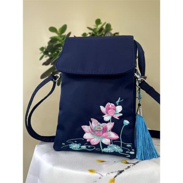 原創高品質手工豎款小挎包刺繡