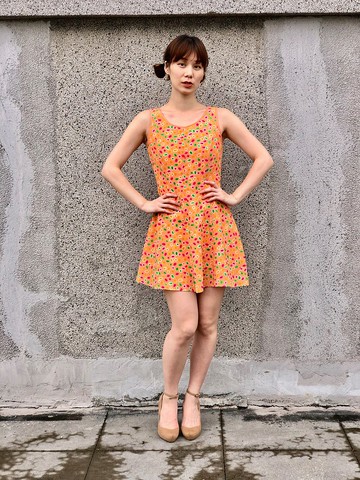 繽紛幾何小洋裝